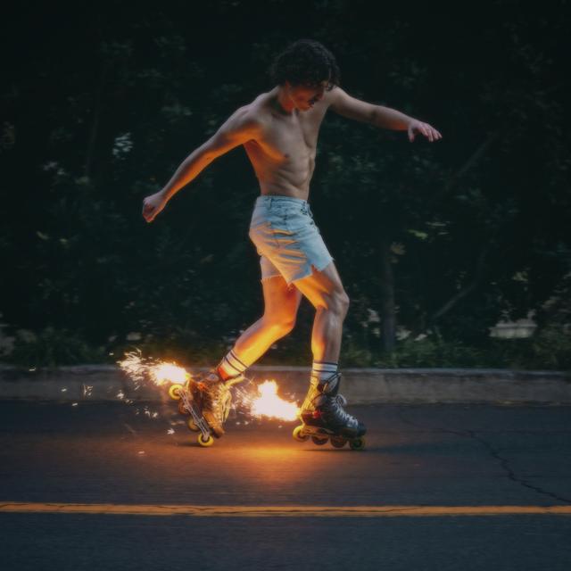 Album cover art for Fireworks & Rollerblades