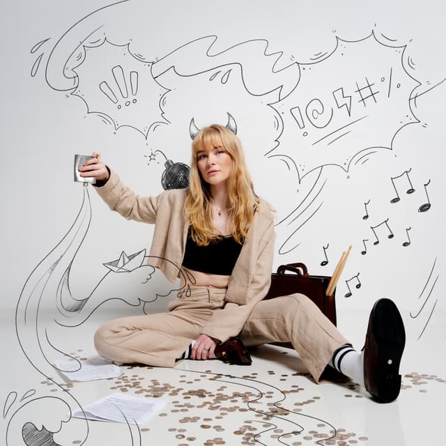 Album cover art for Beige, tam og middels mann