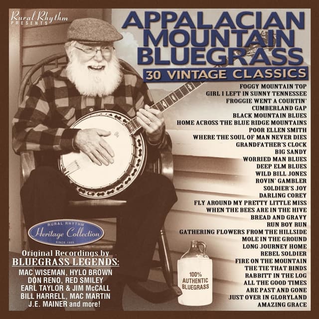 Album cover art for Appalachian Mountain Bluegrass - 30 Vintage Classics
