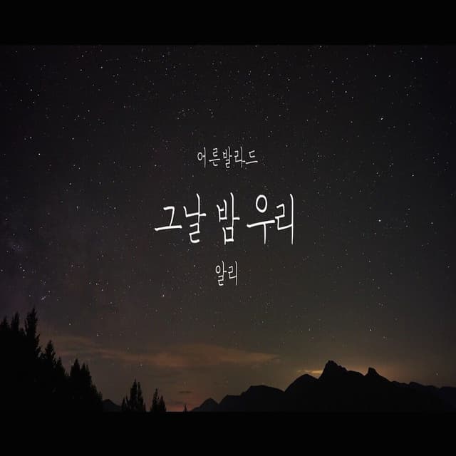 Album cover art for 그날 밤 우리
