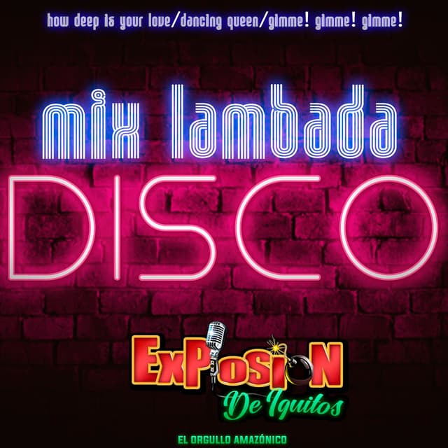 Album cover art for Mix Lambada Disco: How Deep Is Your Love / Dancing Queen / Gimme! Gimme! Gimme!
