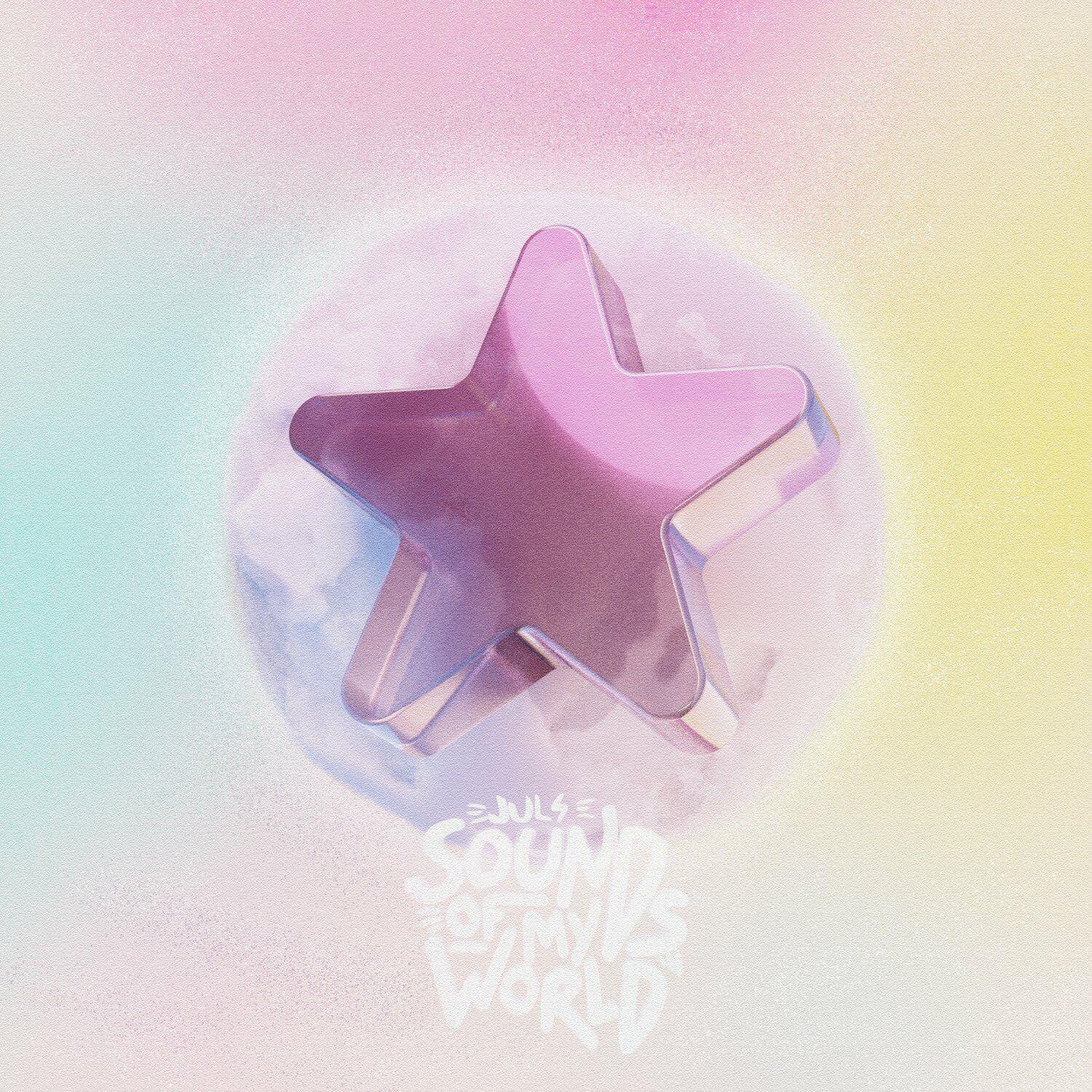 Lyric cover art as blurred background