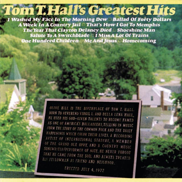 Album cover art for Tom T. Hall's Greatest Hits