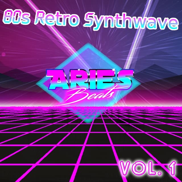 Album cover art for 80's & 90's Retro Synthwave Pop Vol. 1 (Electro Pop Instrumentals)