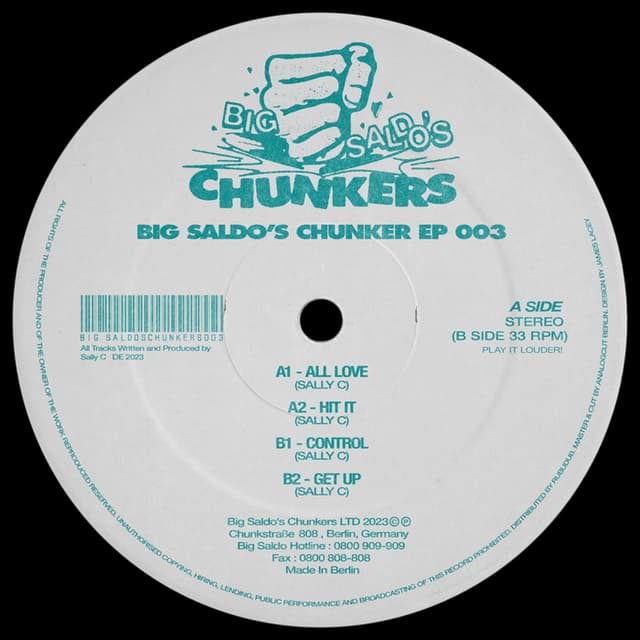 Album cover art for Big Saldo’s Chunker EP 003