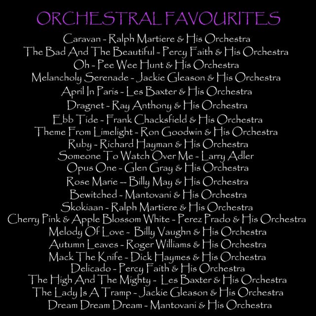 Album cover art for Orchestral Favourites