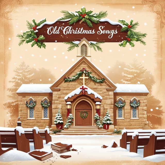 Album cover art for Old Christmas Songs