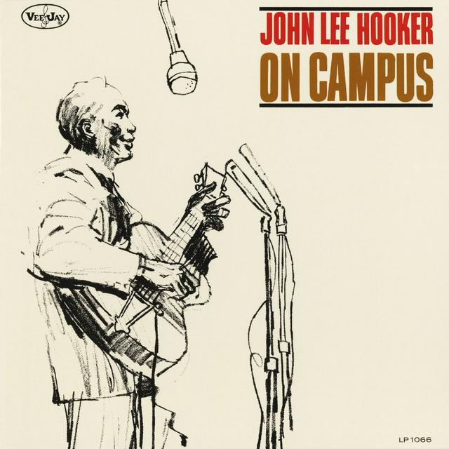 Album cover art for John Lee Hooker On Campus