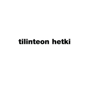 Album cover art for Tilinteon Hetki