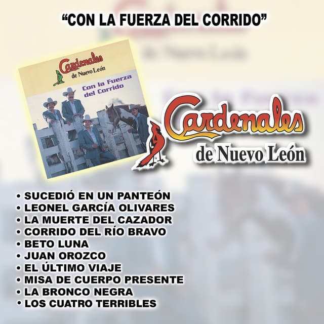 Album cover art for Con La Fuerza Del Corrido