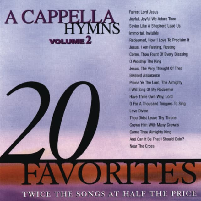 Album cover art for 20 A Cappella Hymns, Volume Two