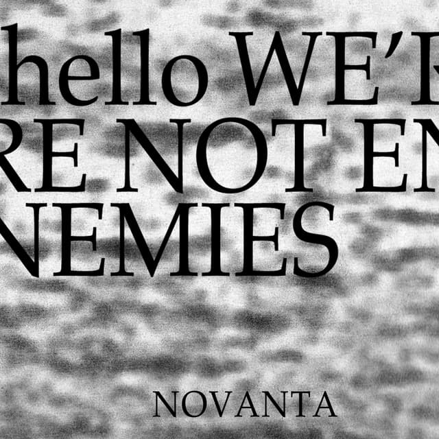 Album cover art for Hello we're not enemies