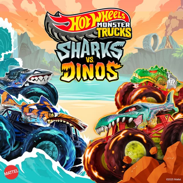 Album cover art for Sharks vs. Dinos