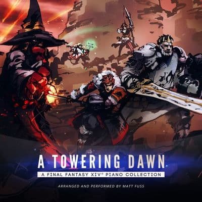 Album cover art for A Towering Dawn: A Final Fantasy XIV Piano Collection
