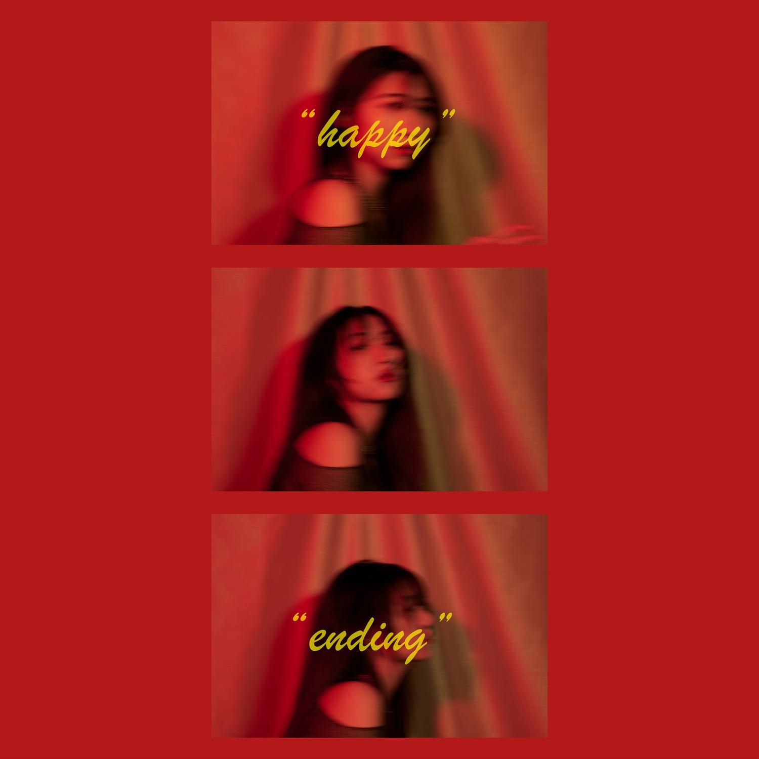 Lyric cover art as blurred background