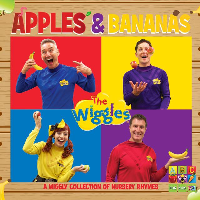 Album cover art for Apples & Bananas: A Wiggly Collection of Nursery Rhymes