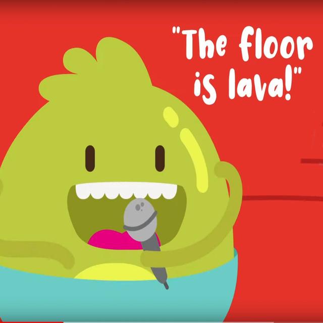 Album cover art for The Floor is Lava Song for Kids