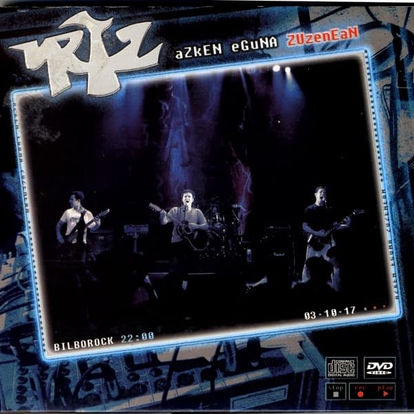 Album cover art for Azken eguna zuzenean