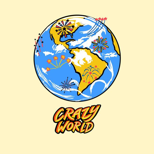 Album cover art for Crazy World