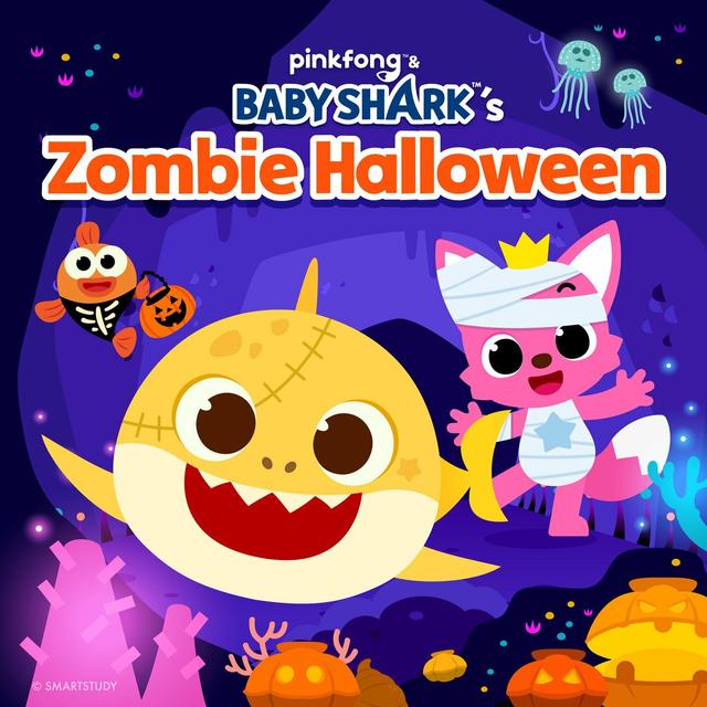 Album cover art for Pinkfong & Baby Shark's Zombie Halloween