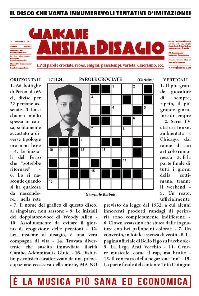 Album cover art for Ansia e disagio