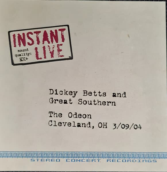 Album cover art for Instant Live: 2004-03-09: The Odeon, Cleveland, OH, USA