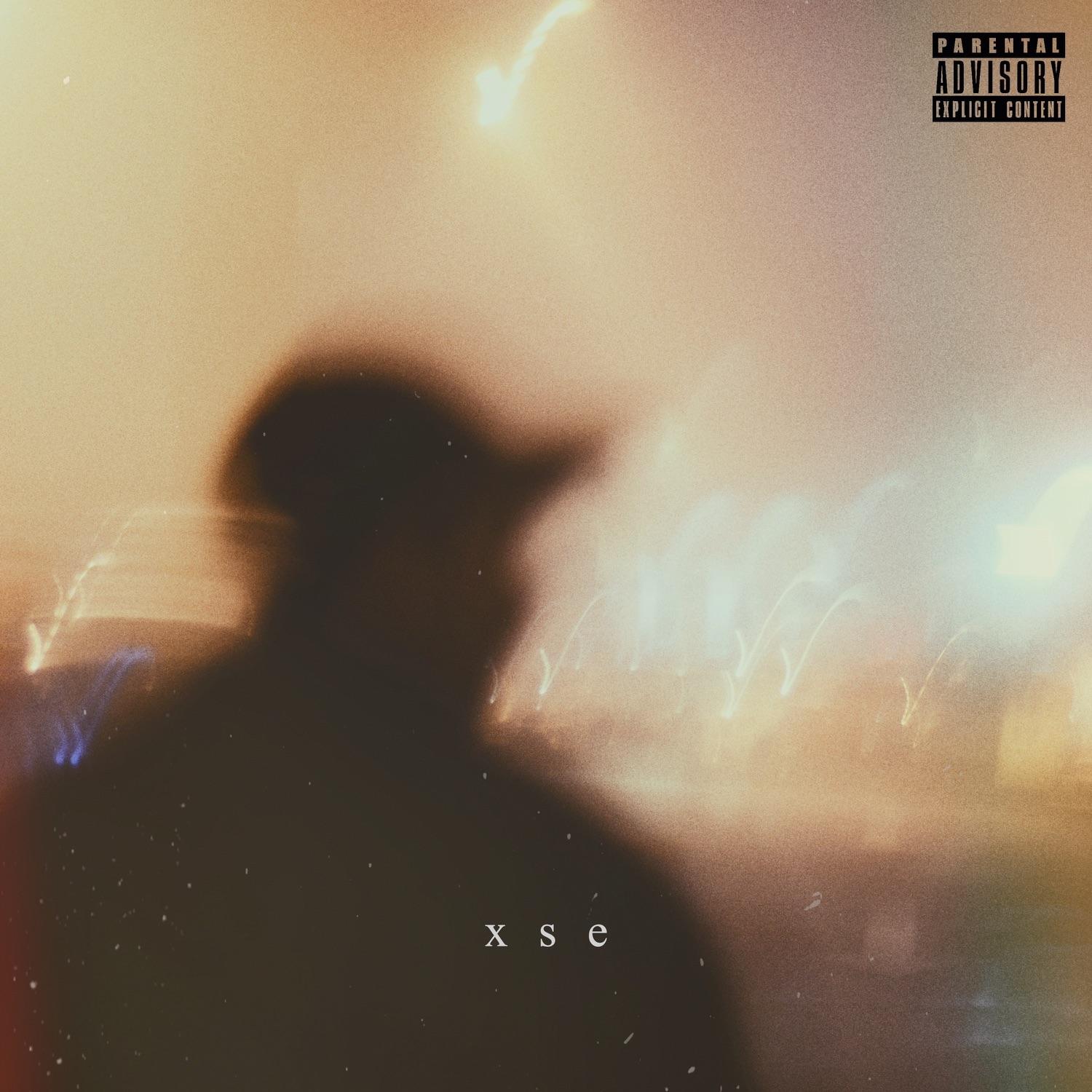 Lyric cover art as blurred background