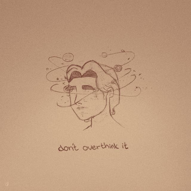 Album cover art for don't overthink it
