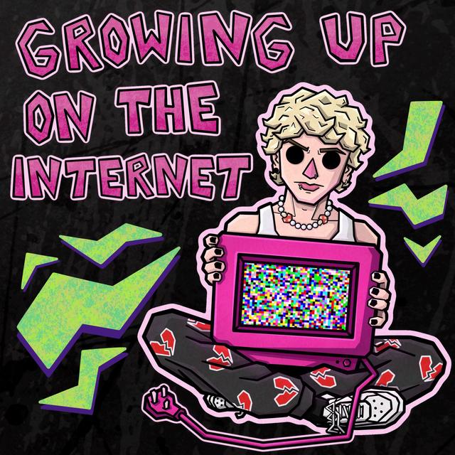 Album cover art for GROWING UP on the INTERNET