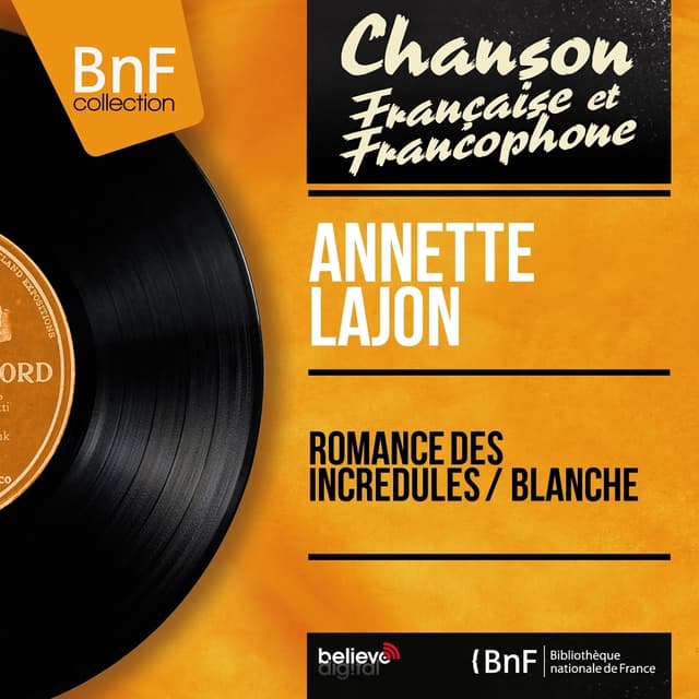 Album cover art for Romance des incrédules / Blanche