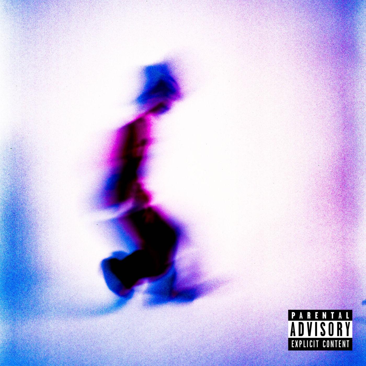 Lyric cover art as blurred background