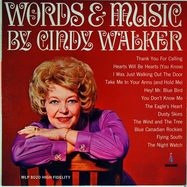 Album cover art for Words & Music By Cindy Walker