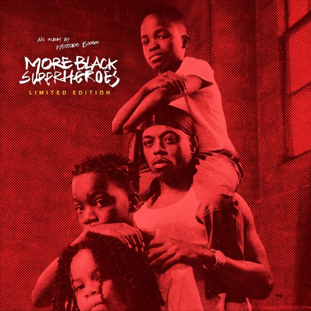 Album cover art for MORE BLACK SUPERHEROES (LIMITED EDITION)