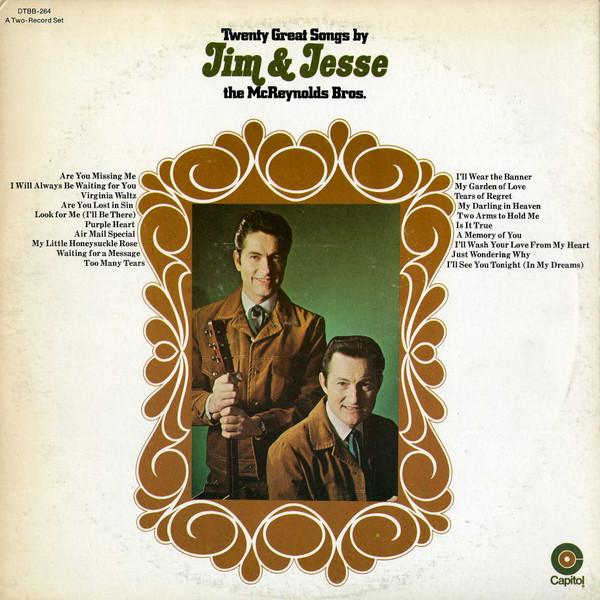 Album cover art for Twenty Great Songs by Jim & Jesse