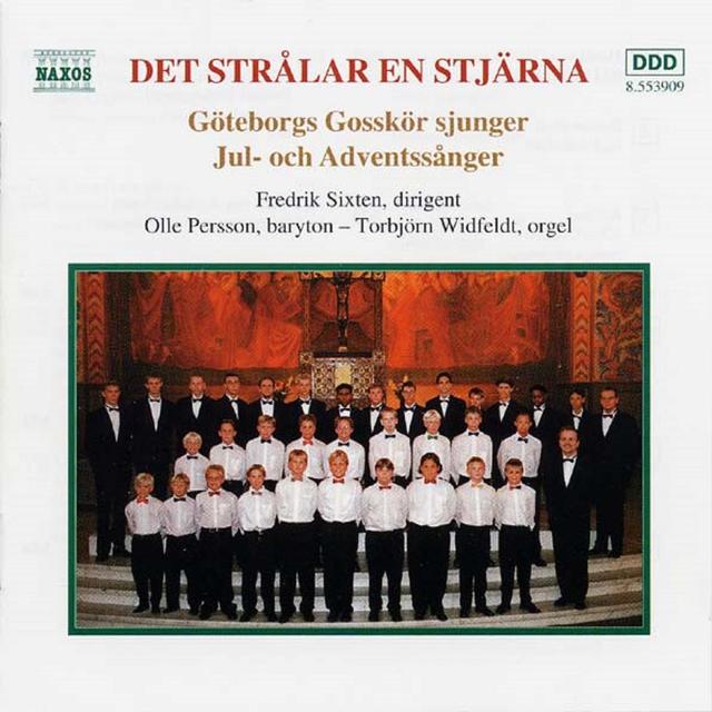 Album cover art for Det strålar en stjärna: Göteborgs Gosskör sjunger jul- och adventssånger