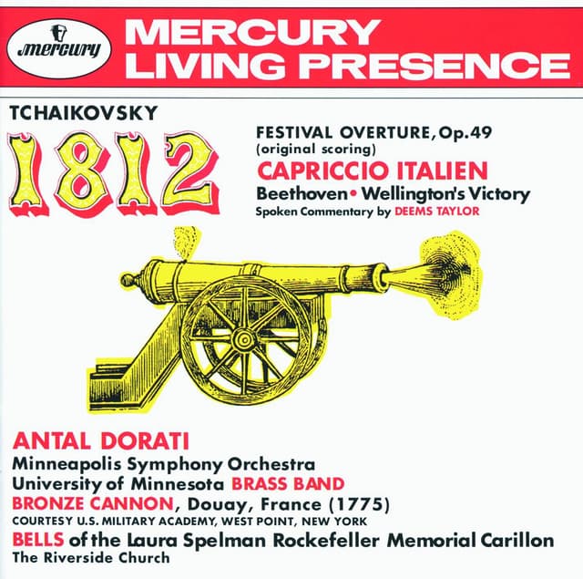 Album cover art for Tchaikovsky: 1812 Festival Overture, Capriccio Italien