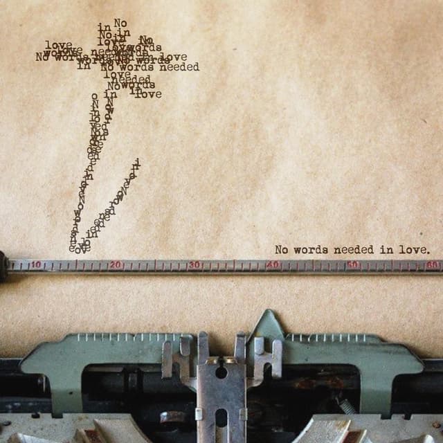Album cover art for No words needed in love
