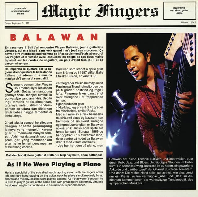 Album cover art for Magic Fingers