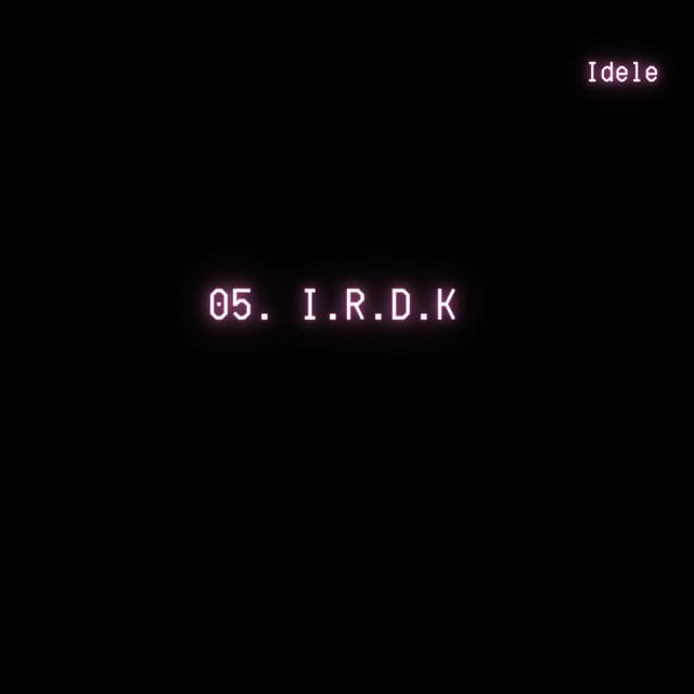 Album cover art for I.R.D.K