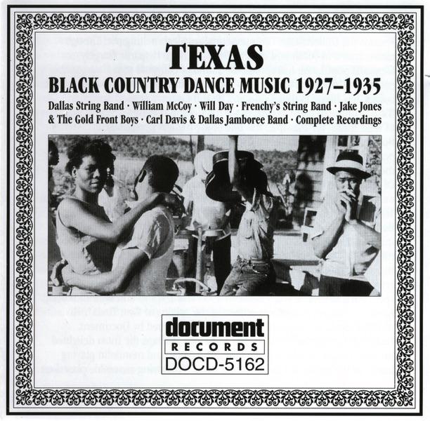 Album cover art for Texas Black Country Dance Music (1927-1935)
