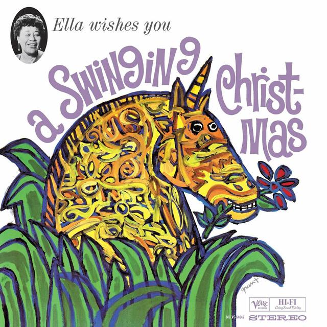 Album cover art for Ella Wishes You a Swinging Christmas