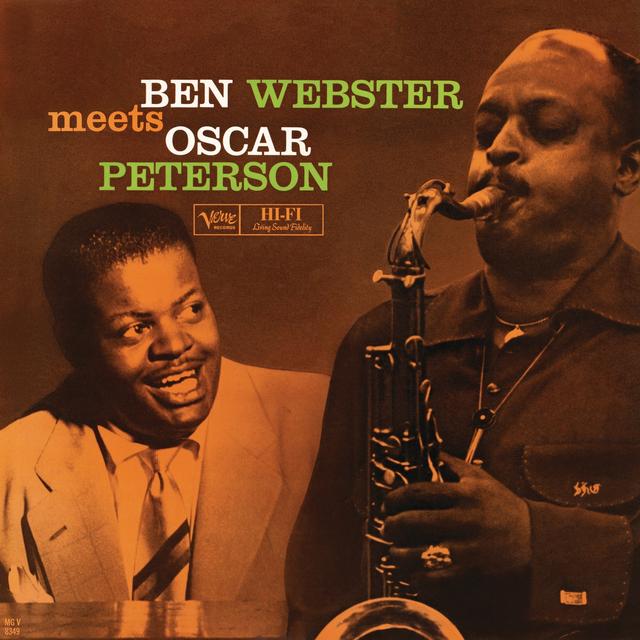 Album cover art for Ben Webster Meets Oscar Peterson