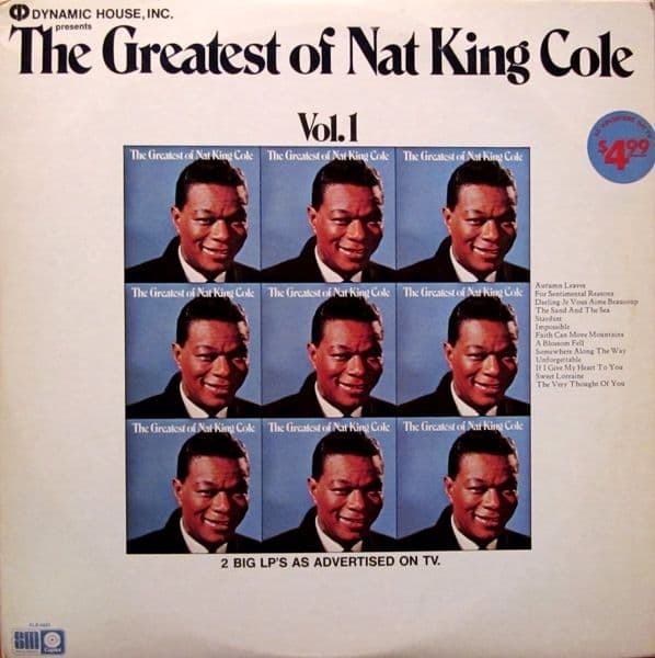 Album cover art for The Greatest of Nat King Cole