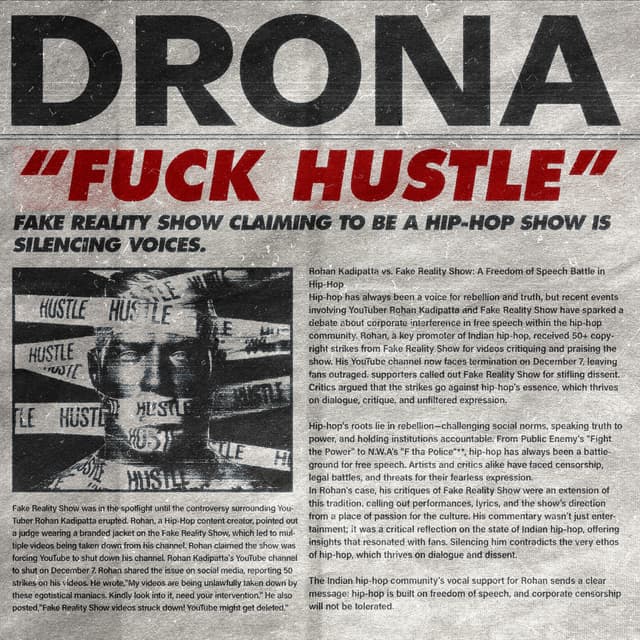 Album cover art for DRONA (F*ck Hustle)