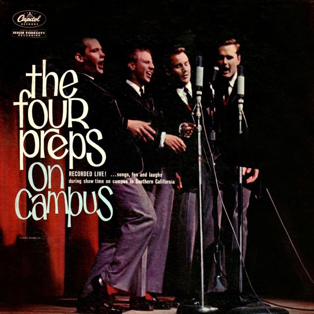 Album cover art for The Four Preps On Campus