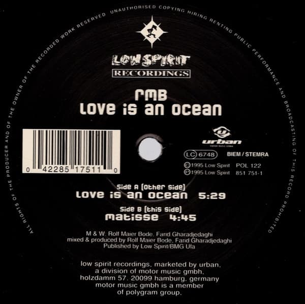 Album cover art for Love Is An Ocean