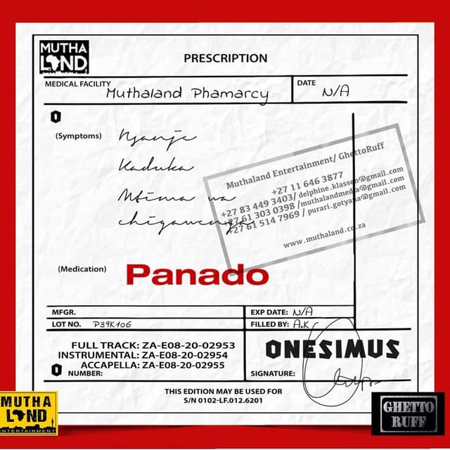 Album cover art for Panado
