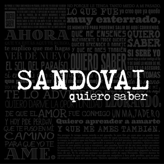 Album cover art for Quiero Saber