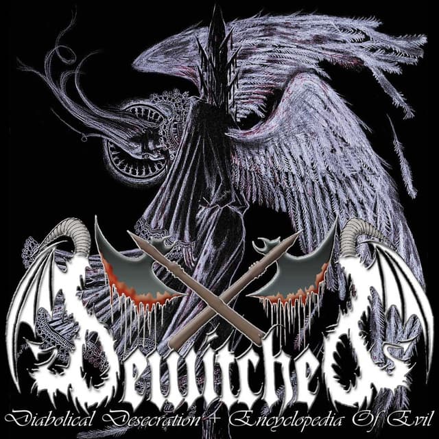 Album cover art for Diabolical Desecration + Encyclopedia Of Evil