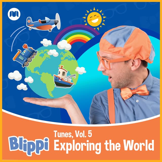 Album cover art for Blippi Tunes, Vol. 5: Exploring the World